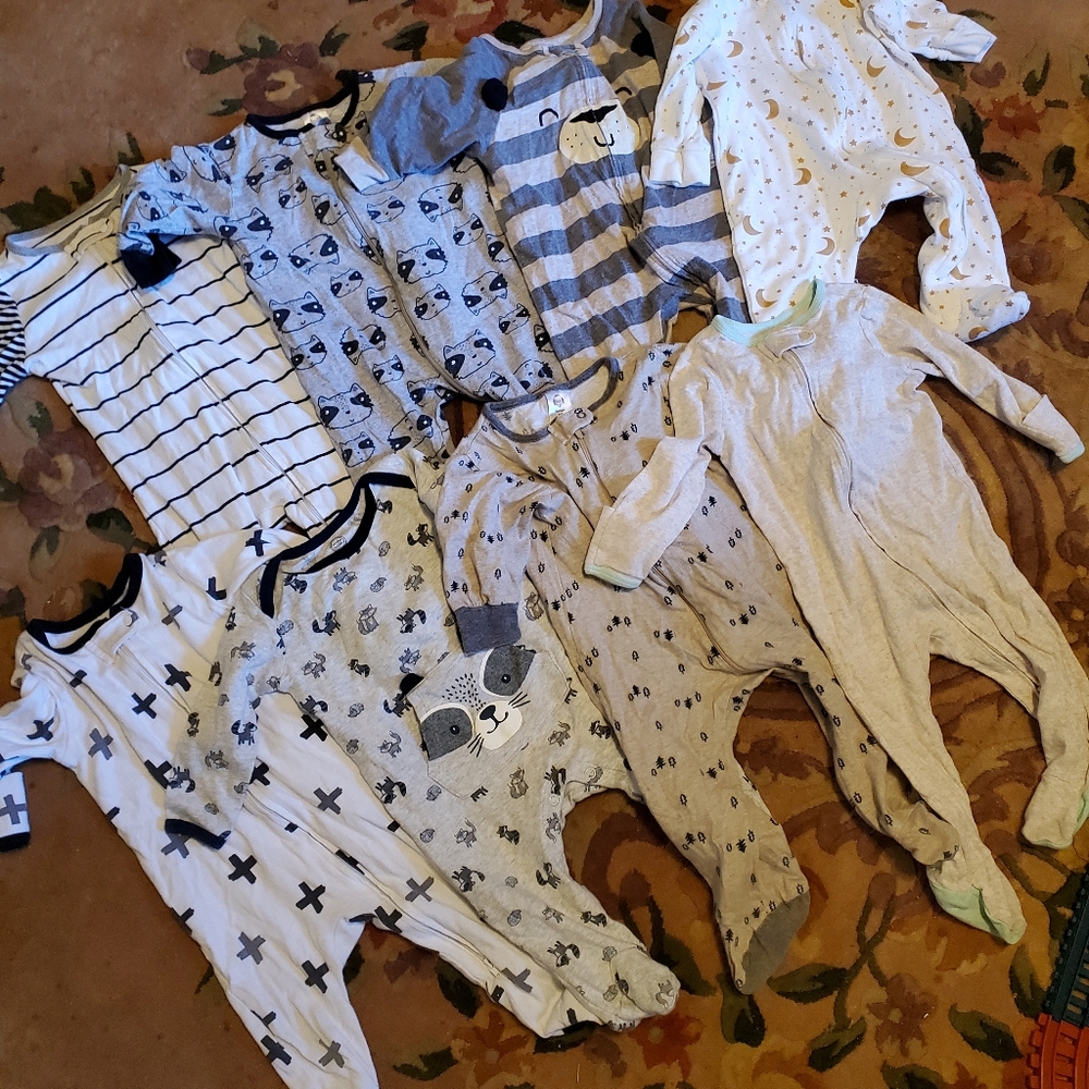 Bundle of 15 boy sleepers lot 6-9m